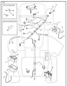 Electrical Group (7800735elec) Diagram and Parts List for 7800735-96042010000 2011 Briggs and Stratton Lawn Tractor